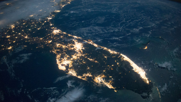 Florida at night. (Image: NASA/JSC)